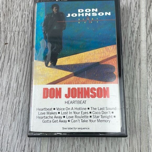 Epic Records. Don Johnson. Heartbeat cassette music tape. Vintage 1986 - Picture 1 of 7
